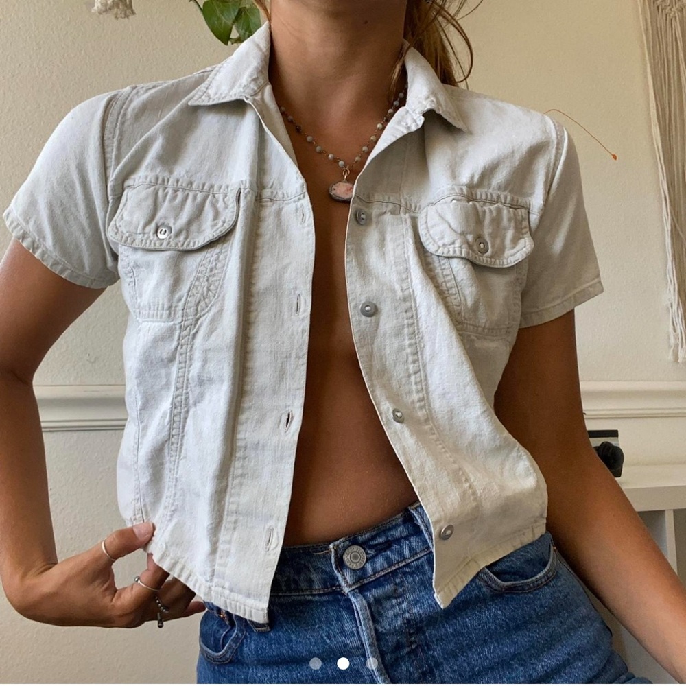 Authentic Vintage Lightweight Button Up Utility C… - image 2